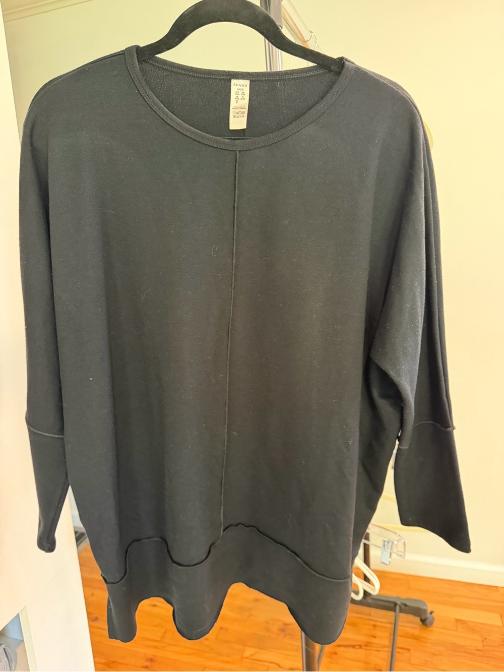 SPANX Black Long Sleeve Relaxed Sweatshirt
